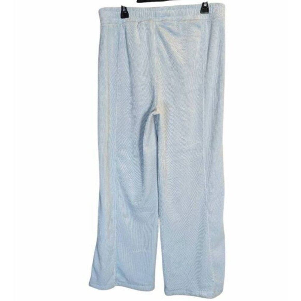 Yogalicious Asbury dreamy ribbed velvet plush lounge sleep pants light blue L - Picture 3 of 7